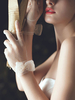 Gants de mariage courts nœuds en tulle Gants de mariée courts