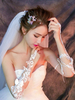 Gants De Mariage Doigts De Tulle Cut Out Bow Lace Gants De Mariée