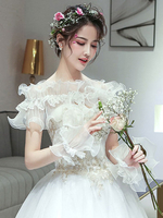 Gants de mariage Falbala Tulle Ruffles Gants de mariée
