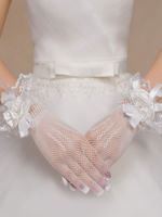 Gants de mariage Falbala Tulle Ruffles Gants de mariée