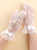 Gants de mariage gants courts gants en dentelle de perles