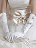 Gants de mariage Gants de mariée en satin tissé élastique