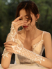 Gants de mariage Gants Fingerless court Accessoires Tulle Dentelle Gants de mariée