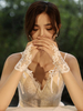 Gants de mariage Gants Fingerless court Accessoires Tulle Dentelle Gants de mariée