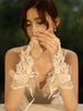 Gants de mariage Gants sans doigts Accessoire court Gants de mariée en dentelle de tulle