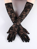 Gants de mariage gothiques noirs Gants Gants de mariée en dentelle