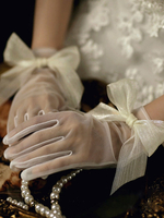 Gants de mariage ivoire gloves longueur gants tulle bivres gants de mariée