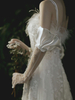 Gants de mariage long accessoire perles de tulle gants de mariée