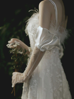 Gants de mariage long accessoire perles de tulle gants de mariée