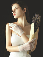 Gants de mariage Longueur du poignet Gants de mariée en tulle