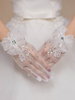 Gants de mariage Polyester strass perlé Gants de mariée