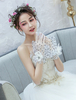 Gants de mariée fleur vintage appliques poignet longueur accessoires de mariage