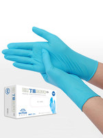Gants de nitrile Gants de protection professionnels jetables non poudrés en latex Boîte de 100 pcs