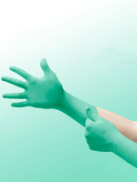 Gants en nitrile vert en Latex gants de protection jetable non poudrée boîte de 20pcs