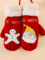 Gants Femme Motif Noël Père Noël Cadeau Noël