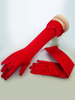 Gants Gants en lycra elasthanne rouge de fiançailles Longueur de coude
