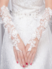 Gants Mitaines en dentelle ivoire de mariage Longueur de coude