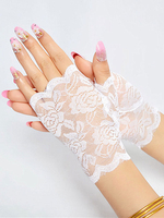 Gants Moufle en dentelle de fiançailles Longueur de poignet