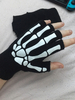 Gants Pour Hommes Polyester Motif Effrayant Gants Noirs