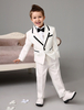Garçon Costume De Mariage Tuxedo Veste Pantalon Chemises Bow Tie Ivoire Enfants Vêtements Formelle 4 Pcs Anneau Porteur Costume