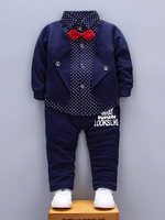 Garçon Outfit Bleu Top Et Pantalon 2 Pièce Enfants Vêtements de cérémonie