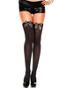 Genou High Socks Saloon Fille Bas Arcs Noir Femmes Halloween Costume Accessoires