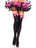 Genou High Socks Saloon Fille Bas Arcs Noir Femmes Halloween Costume Accessoires