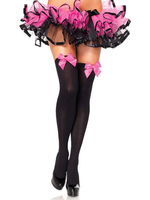 Genou High Socks Saloon Fille Bas Arcs Noir Femmes Halloween Costume Accessoires