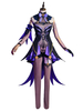 Genshin Impact Fischl Cosplay Costume Polyester Bowknot Eye Patch Robe Bas Costume Ensemble