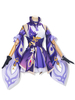 Genshin Impact Keqing Cosplay Costume lait soie Satin tissu robe jeu Cosplay Costume