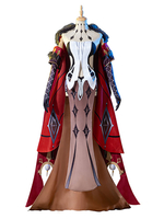 Genshin Impact La Signora Cosplay Costume boucles doreilles gants robe cape 4 pièces ensemble Mihoyo jeu Cosplay Costume ensemble complet