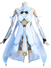 Genshin Impact Lumine Cosplay Costume Polyester Robe Greave Costume Set
