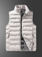 Gilet rembourré sans manches à col montant pour homme