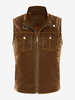 Gilet rétro délavé en velours pour homme gilet dhiver grande taille