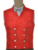 Gilet rétro rouge jacquard imprimé fleuri Déguisements Halloween