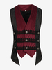 Gilet sans manches vintage bordeaux vintage costumes rétro pour homme
