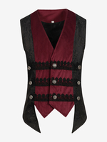 Gilet sans manches vintage bordeaux vintage costumes rétro pour homme