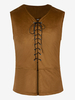 Gilet Vintage Top Rétro À Lacets Sans Manches Polyester Fibre Gilet Rétro Costumes Pour Homme