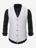 Gilets Habillés Hommes Mariage Cérémonie Formel Col Rabattu Boutons Blanc