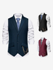 Gilets Habillés Hommes Soirée Formelle Cérémonie Col Rabattu Chaîne Boutons Bleu