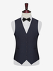 Gilets Habillés Vintage Hommes Business Boutons Bleu Marine Foncé