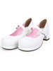 Glossy Lolita Square talons chaussures talons Chunky bracelet bout rond Déguisements Halloween