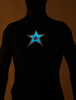 Glow Spandex Lycra Star noir grand dans le sombre EL animé panneau Raver unisexe Zentai Jumpsuits Déguisements Halloween