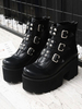 Gothic Lolita Boots Rivet Buckle Synthétique Cuir Lolita Footwear Déguisements Halloween