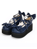 Gothic Lolita Chaussures arbalètes plate-forme Lolita cheville bracelet Lolita plateforme talons chaussures Déguisements Halloween