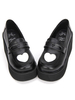 Gothic Lolita Chaussures coeur blanc haute plateforme talons Lolita flâneurs Déguisements Halloween