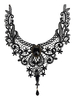 Gothic Lolita collier noir découpe coeur et fleur Lolita Collier Collier en dentelle Déguisements Halloween