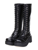 Gothic Lolita noir bottes plate-forme lacet Zip conçu Déguisements Halloween