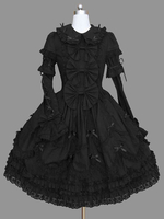 Gothic Lolita Robe manches longues Casual Cotton Blend Robe Lolita Déguisements Halloween