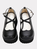 Gothic Lolita Shoes Black Cross plate-forme Wedge Lolita Chaussures Round Toe Lolita pompes Déguisements Halloween